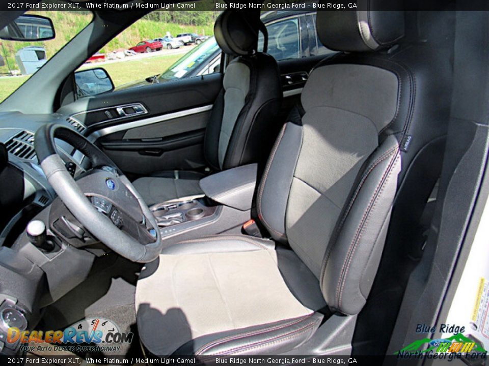 2017 Ford Explorer XLT White Platinum / Medium Light Camel Photo #3