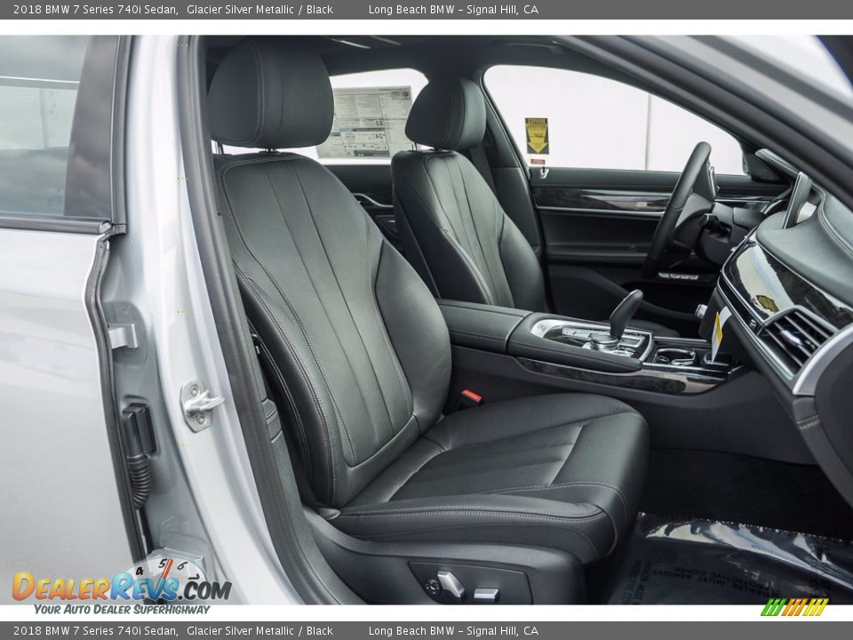 2018 BMW 7 Series 740i Sedan Glacier Silver Metallic / Black Photo #2
