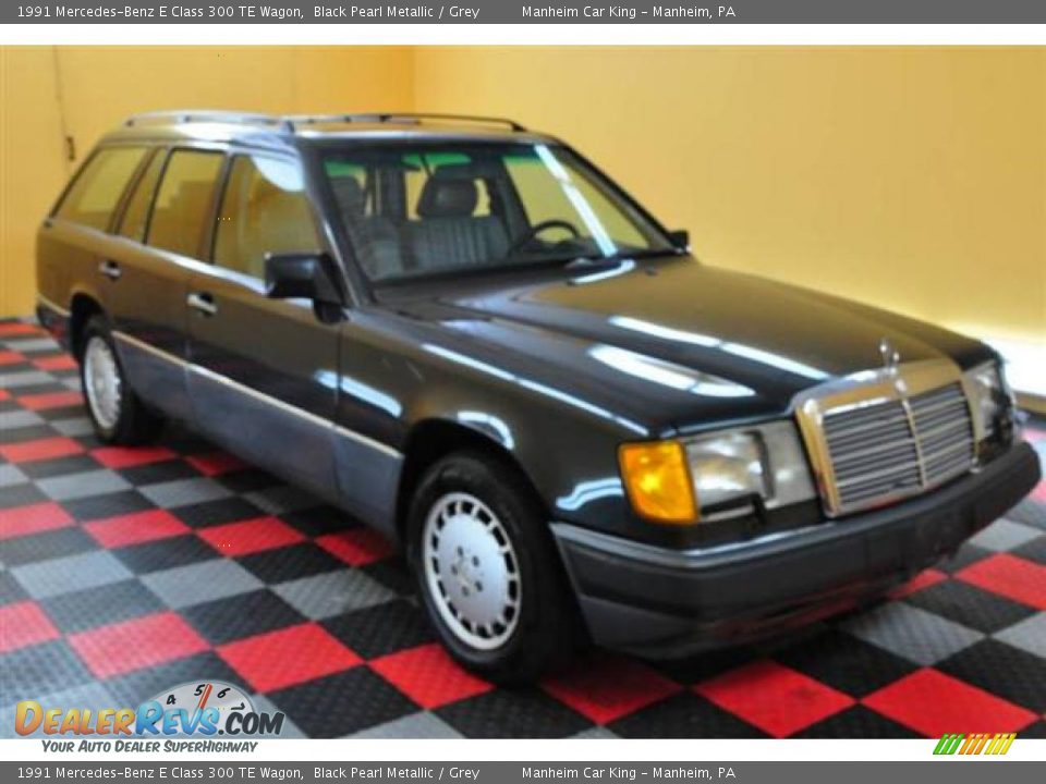 1991 Mercedes-Benz E Class 300 TE Wagon Black Pearl Metallic / Grey Photo #1