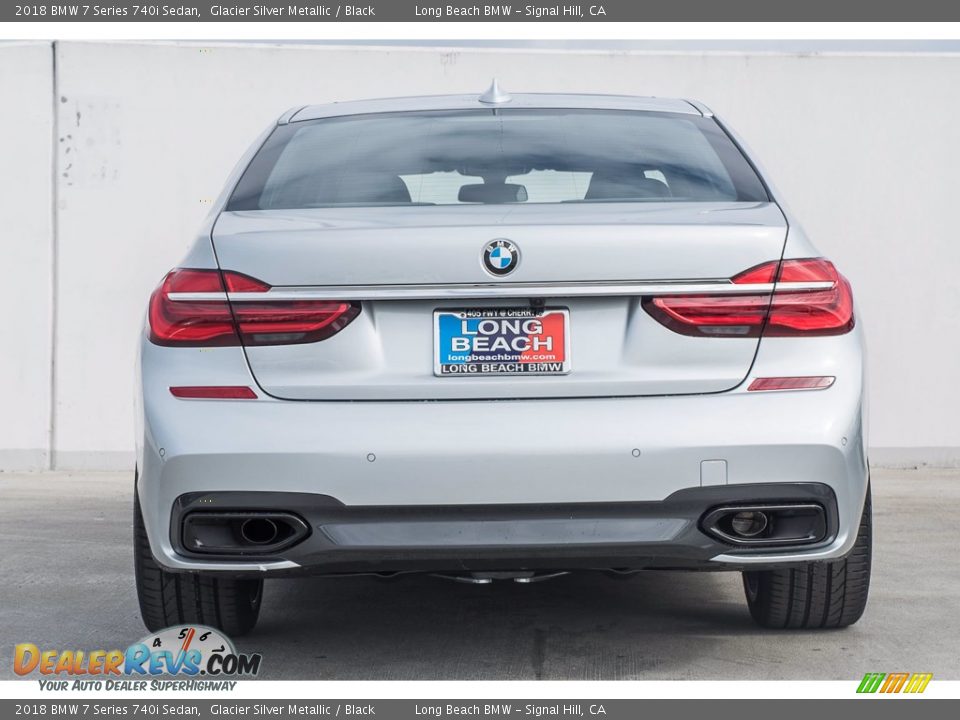 2018 BMW 7 Series 740i Sedan Glacier Silver Metallic / Black Photo #3