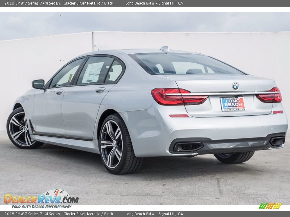 2018 BMW 7 Series 740i Sedan Glacier Silver Metallic / Black Photo #4