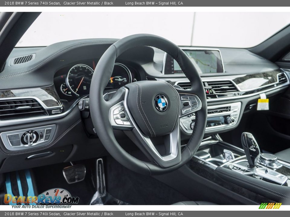 2018 BMW 7 Series 740i Sedan Glacier Silver Metallic / Black Photo #5
