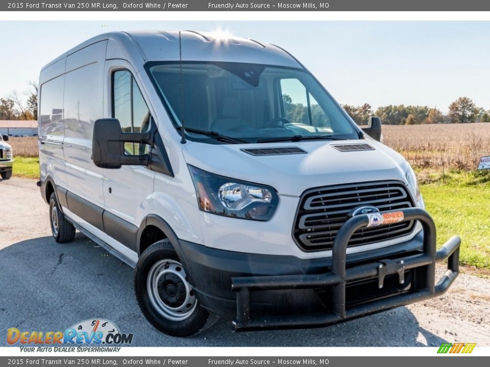 2015 Ford Transit Van 250 MR Long Oxford White / Pewter Photo #1