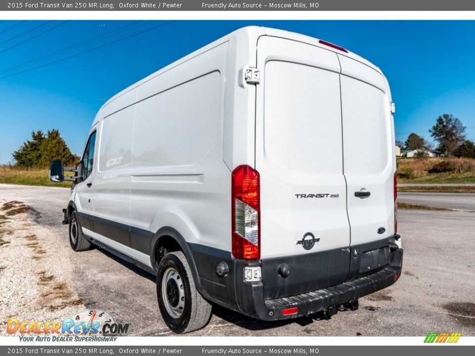 2015 Ford Transit Van 250 MR Long Oxford White / Pewter Photo #6