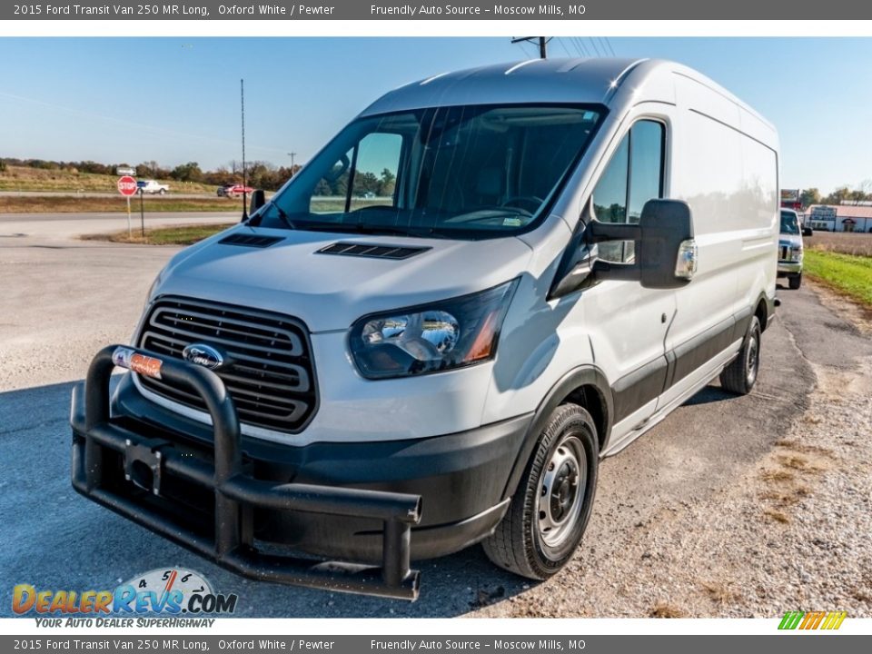 2015 Ford Transit Van 250 MR Long Oxford White / Pewter Photo #8