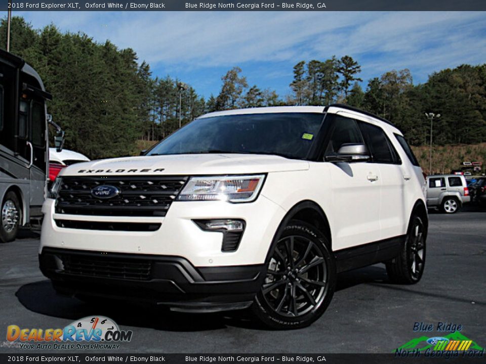 2018 Ford Explorer XLT Oxford White / Ebony Black Photo #1