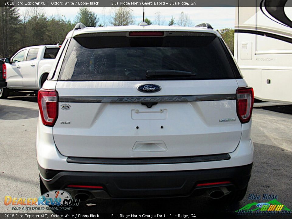 2018 Ford Explorer XLT Oxford White / Ebony Black Photo #4