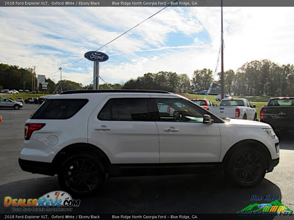 2018 Ford Explorer XLT Oxford White / Ebony Black Photo #6