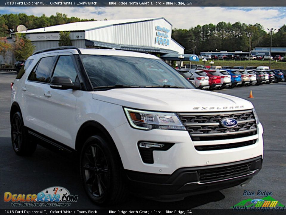 2018 Ford Explorer XLT Oxford White / Ebony Black Photo #7