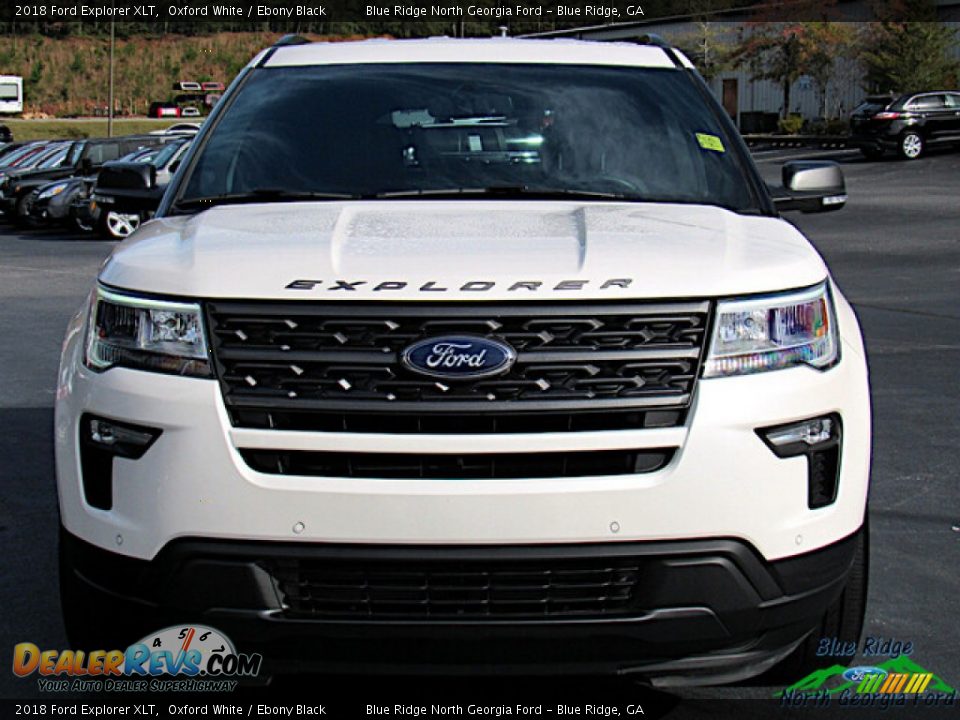 2018 Ford Explorer XLT Oxford White / Ebony Black Photo #8