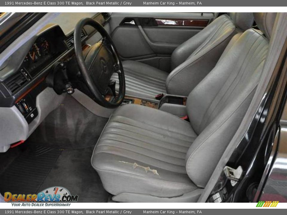 1991 Mercedes-Benz E Class 300 TE Wagon Black Pearl Metallic / Grey Photo #15