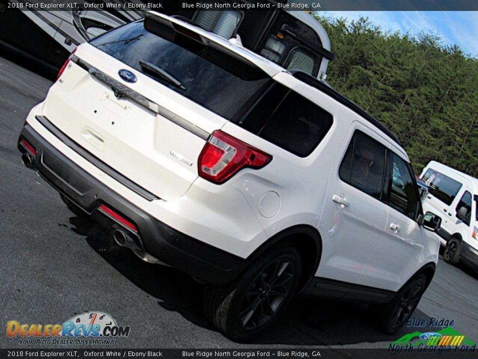 2018 Ford Explorer XLT Oxford White / Ebony Black Photo #28