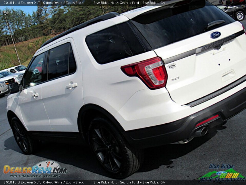 2018 Ford Explorer XLT Oxford White / Ebony Black Photo #29