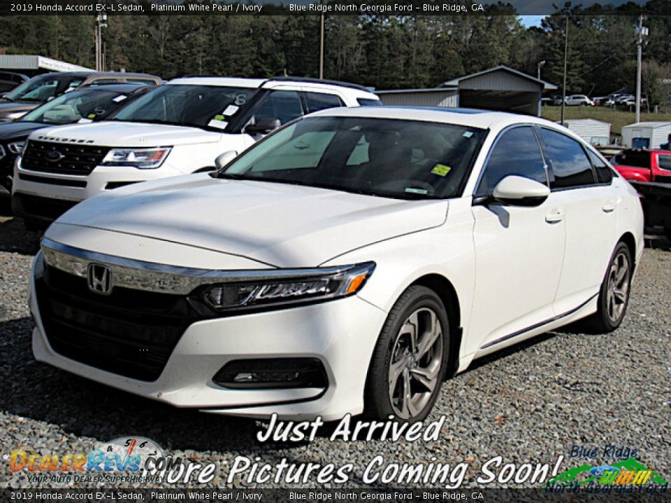 2019 Honda Accord EX-L Sedan Platinum White Pearl / Ivory Photo #1