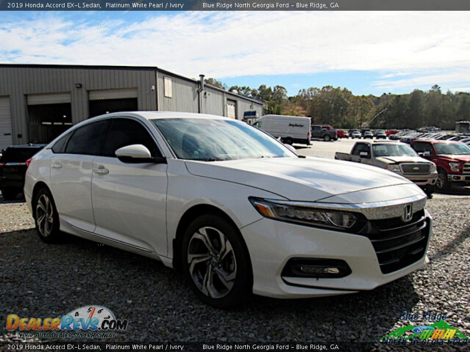 2019 Honda Accord EX-L Sedan Platinum White Pearl / Ivory Photo #2