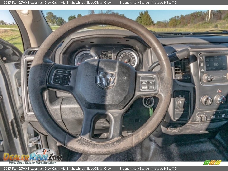 2015 Ram 2500 Tradesman Crew Cab 4x4 Bright White / Black/Diesel Gray Photo #34