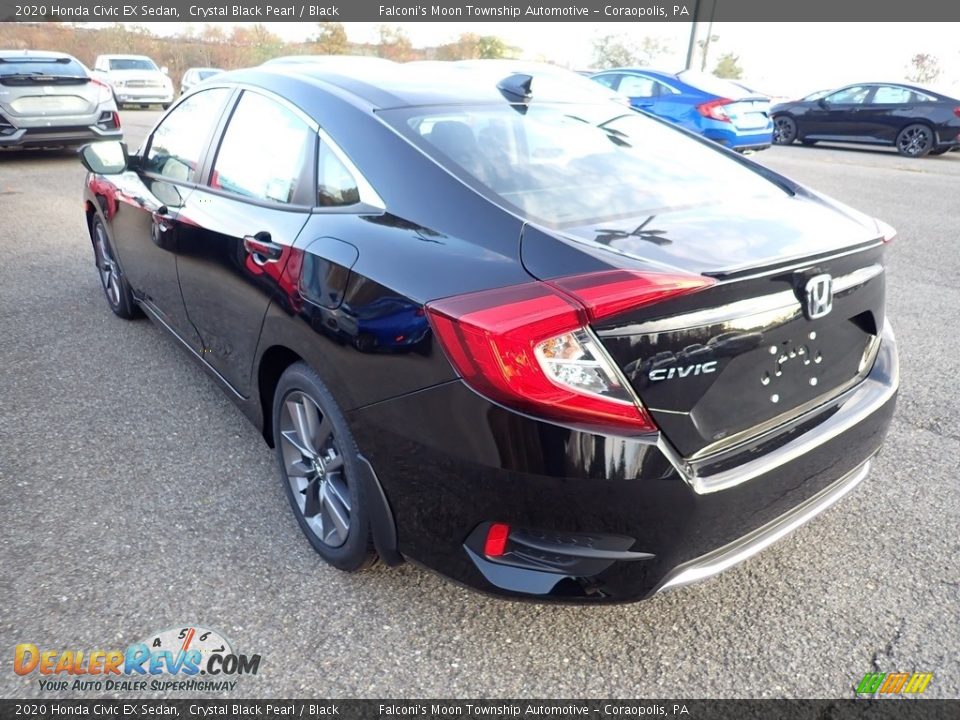 2020 Honda Civic EX Sedan Crystal Black Pearl / Black Photo #3