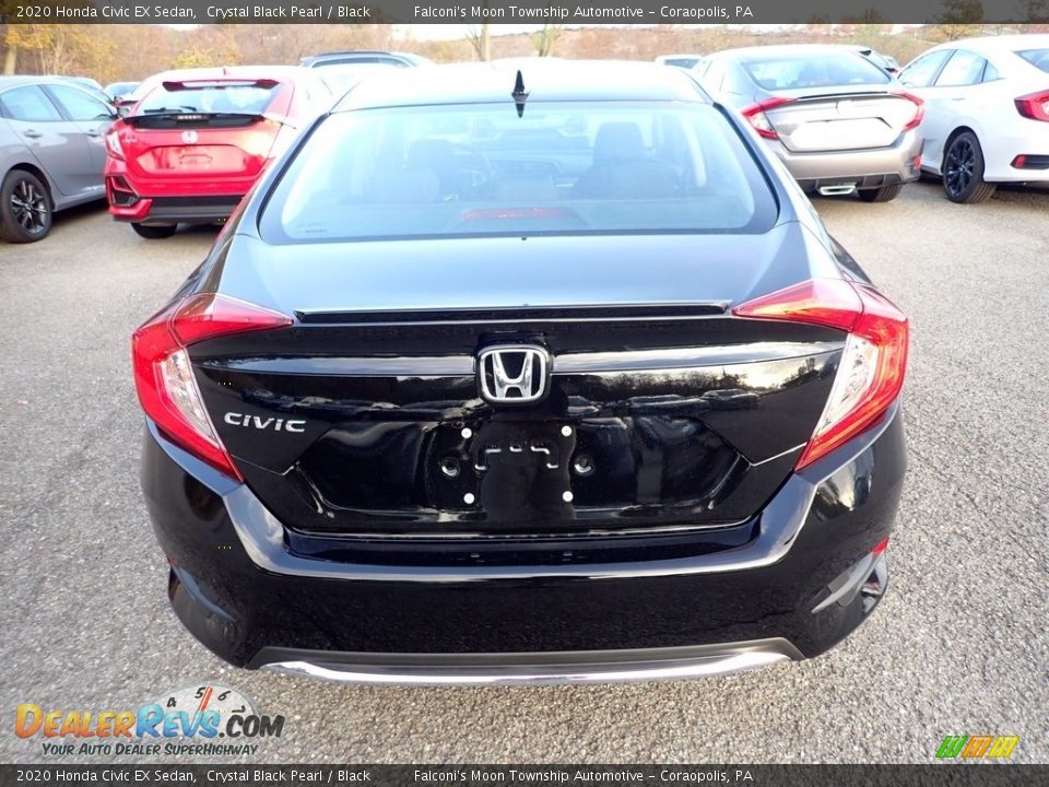 2020 Honda Civic EX Sedan Crystal Black Pearl / Black Photo #4