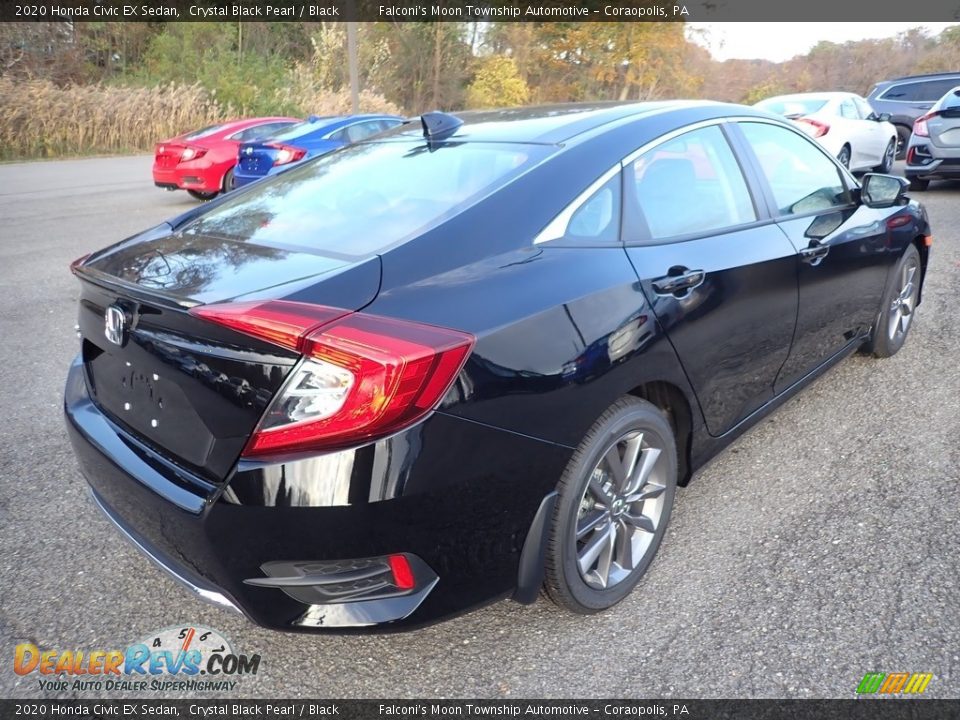 2020 Honda Civic EX Sedan Crystal Black Pearl / Black Photo #5