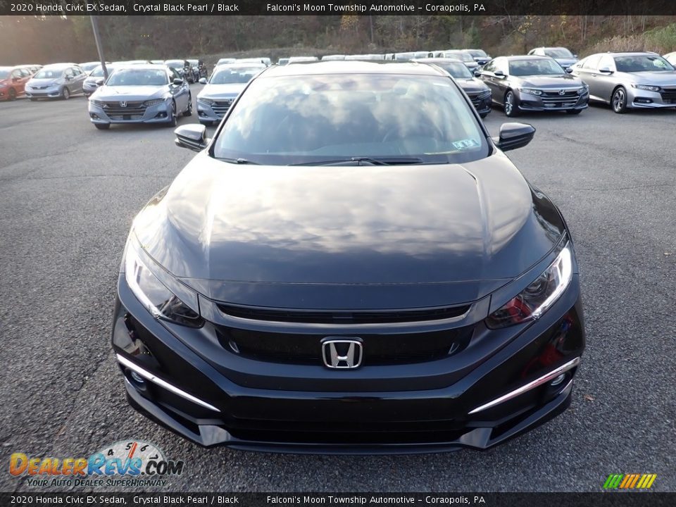 2020 Honda Civic EX Sedan Crystal Black Pearl / Black Photo #7