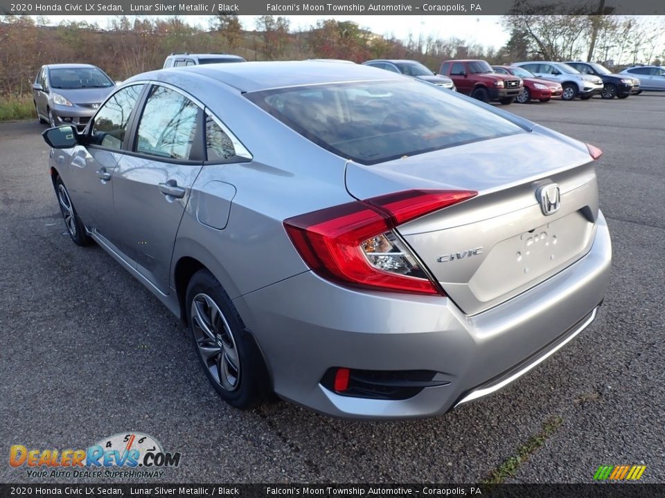 2020 Honda Civic LX Sedan Lunar Silver Metallic / Black Photo #3