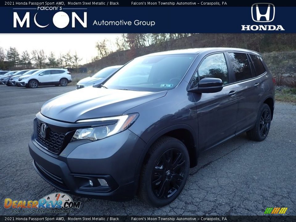 2021 Honda Passport Sport AWD Modern Steel Metallic / Black Photo #1