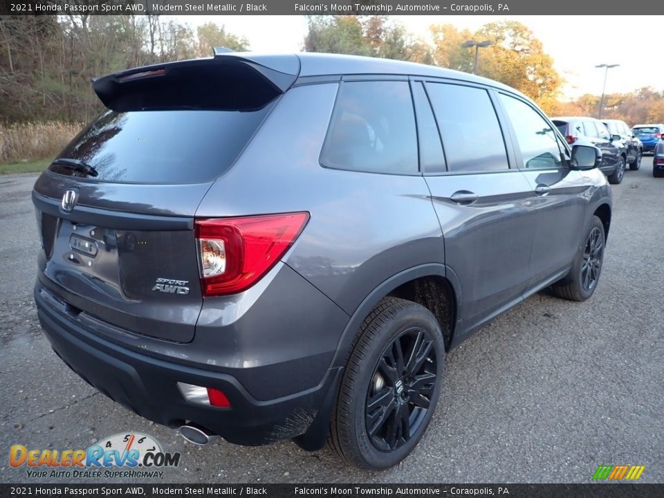 2021 Honda Passport Sport AWD Modern Steel Metallic / Black Photo #5