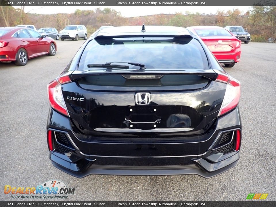2021 Honda Civic EX Hatchback Crystal Black Pearl / Black Photo #3
