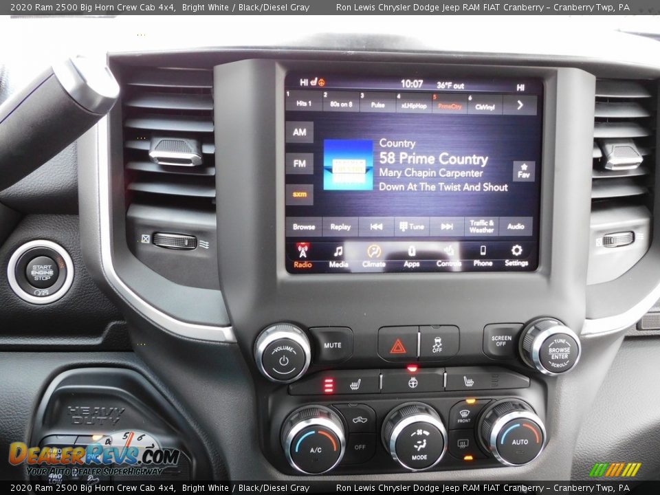 2020 Ram 2500 Big Horn Crew Cab 4x4 Bright White / Black/Diesel Gray Photo #14