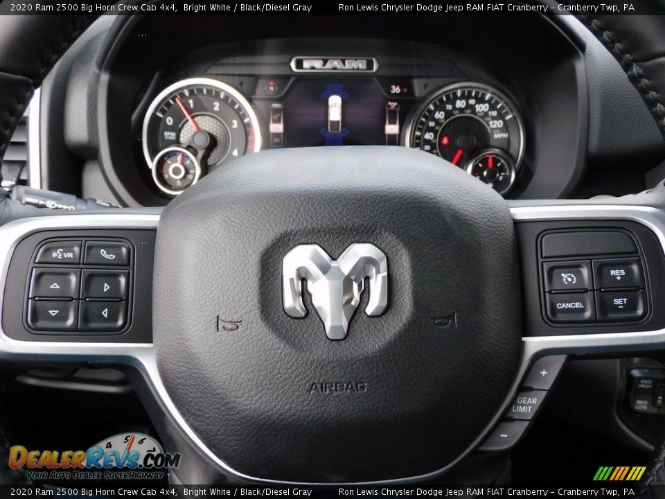 2020 Ram 2500 Big Horn Crew Cab 4x4 Bright White / Black/Diesel Gray Photo #19