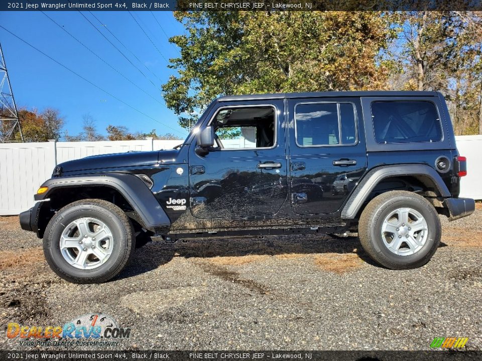 2021 Jeep Wrangler Unlimited Sport 4x4 Black / Black Photo #4