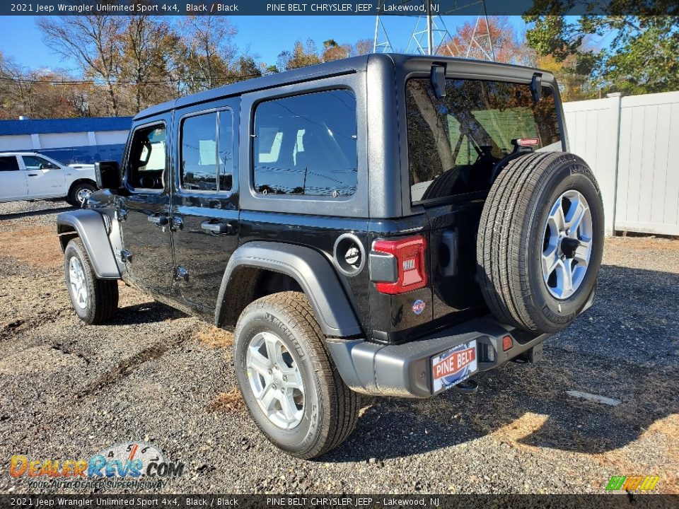 2021 Jeep Wrangler Unlimited Sport 4x4 Black / Black Photo #6