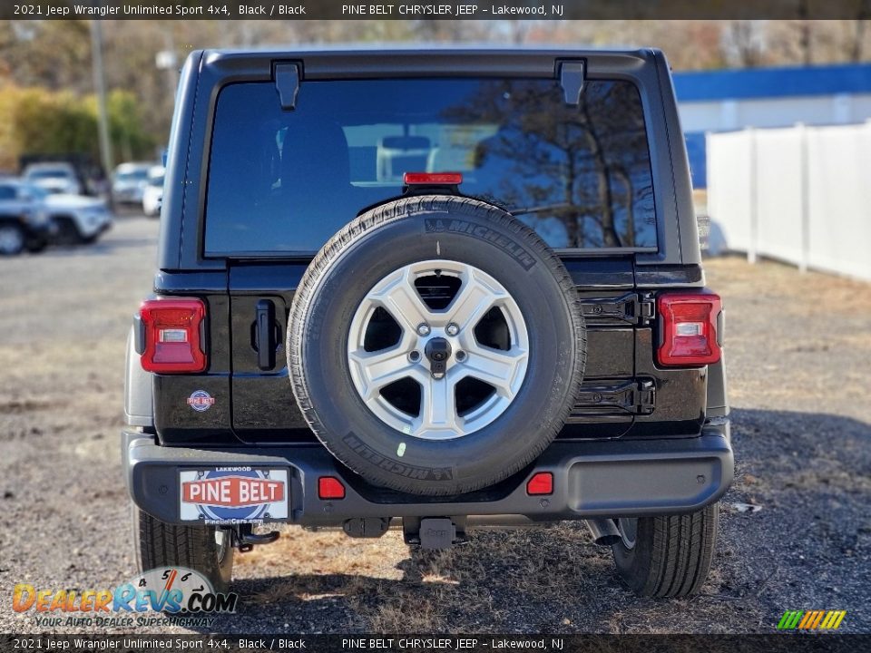 2021 Jeep Wrangler Unlimited Sport 4x4 Black / Black Photo #7
