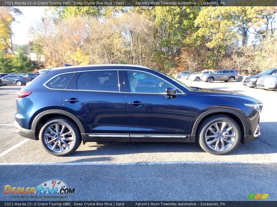 2021 Mazda CX-9 Grand Touring AWD Deep Crystal Blue Mica / Sand Photo #1
