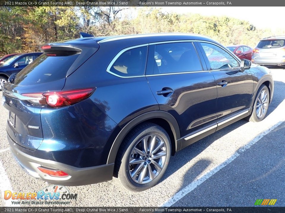 2021 Mazda CX-9 Grand Touring AWD Deep Crystal Blue Mica / Sand Photo #2
