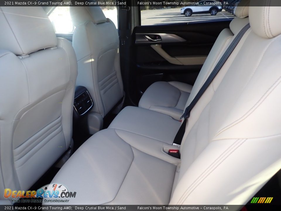 2021 Mazda CX-9 Grand Touring AWD Deep Crystal Blue Mica / Sand Photo #8