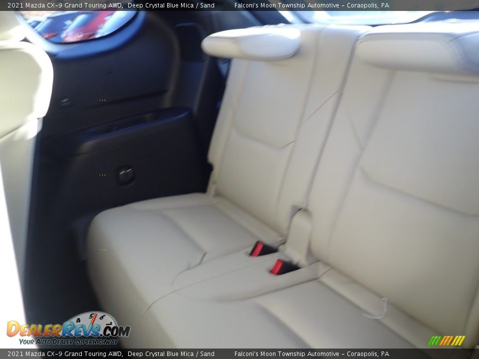 2021 Mazda CX-9 Grand Touring AWD Deep Crystal Blue Mica / Sand Photo #9