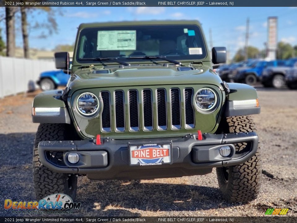 2021 Jeep Wrangler Unlimited Rubicon 4x4 Sarge Green / Dark Saddle/Black Photo #3