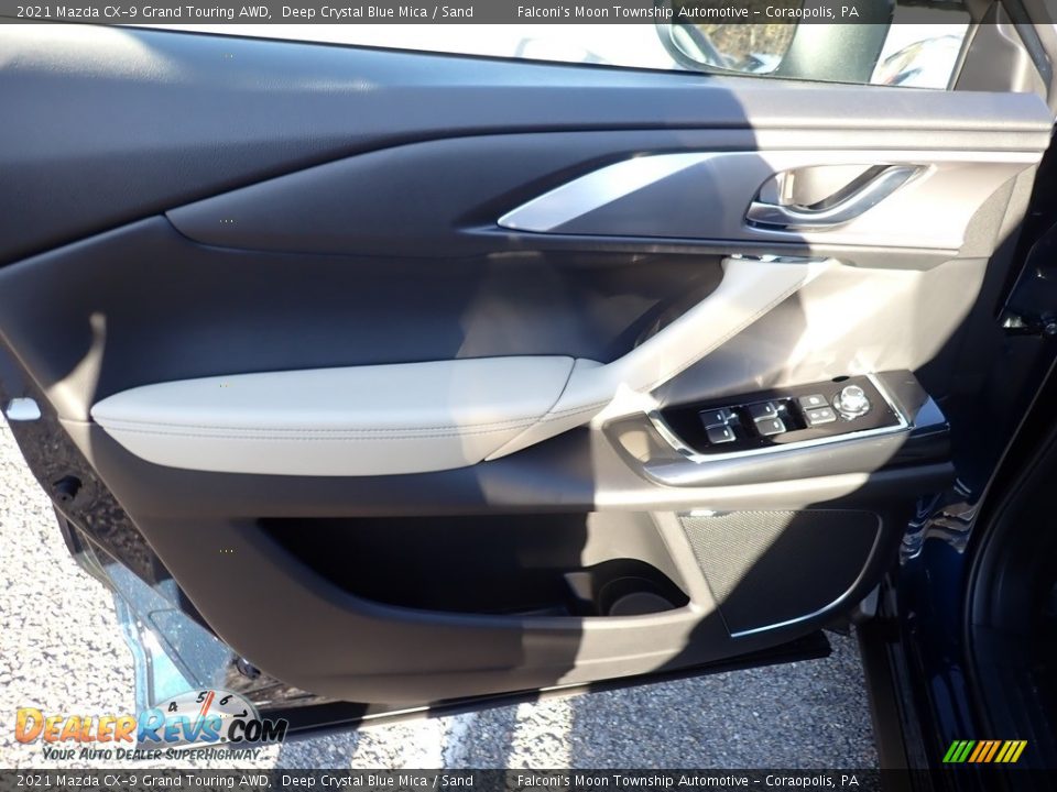 2021 Mazda CX-9 Grand Touring AWD Deep Crystal Blue Mica / Sand Photo #11