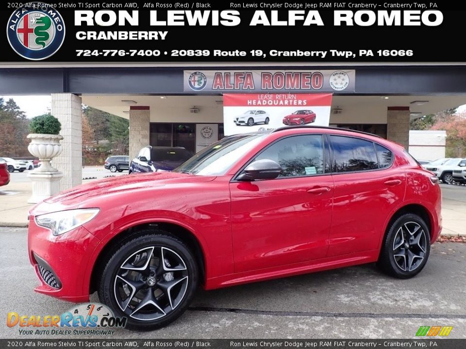 2020 Alfa Romeo Stelvio TI Sport Carbon AWD Alfa Rosso (Red) / Black Photo #1
