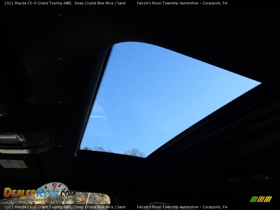 2021 Mazda CX-9 Grand Touring AWD Deep Crystal Blue Mica / Sand Photo #15