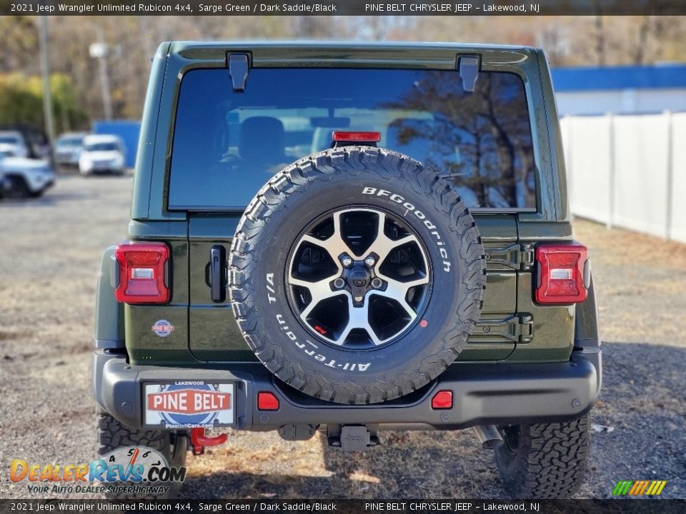 2021 Jeep Wrangler Unlimited Rubicon 4x4 Sarge Green / Dark Saddle/Black Photo #7