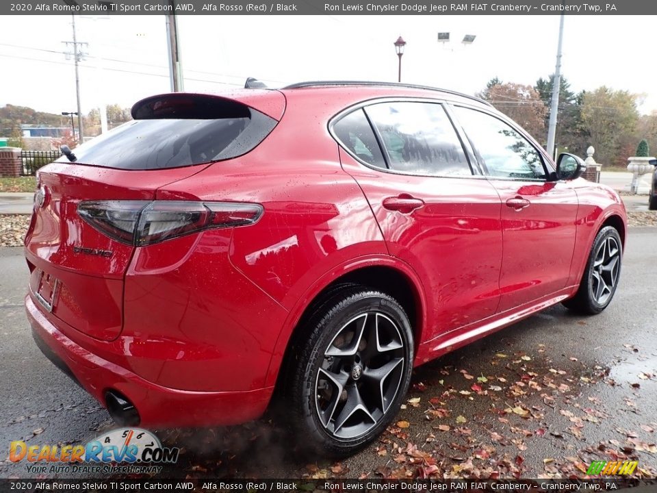 2020 Alfa Romeo Stelvio TI Sport Carbon AWD Alfa Rosso (Red) / Black Photo #5