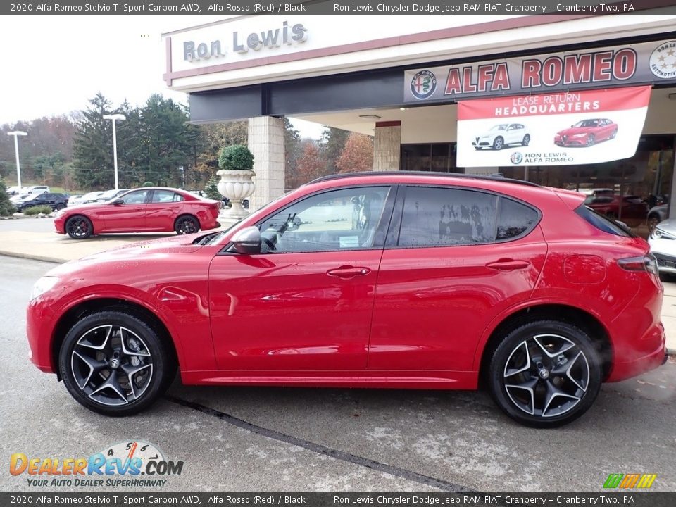 2020 Alfa Romeo Stelvio TI Sport Carbon AWD Alfa Rosso (Red) / Black Photo #9