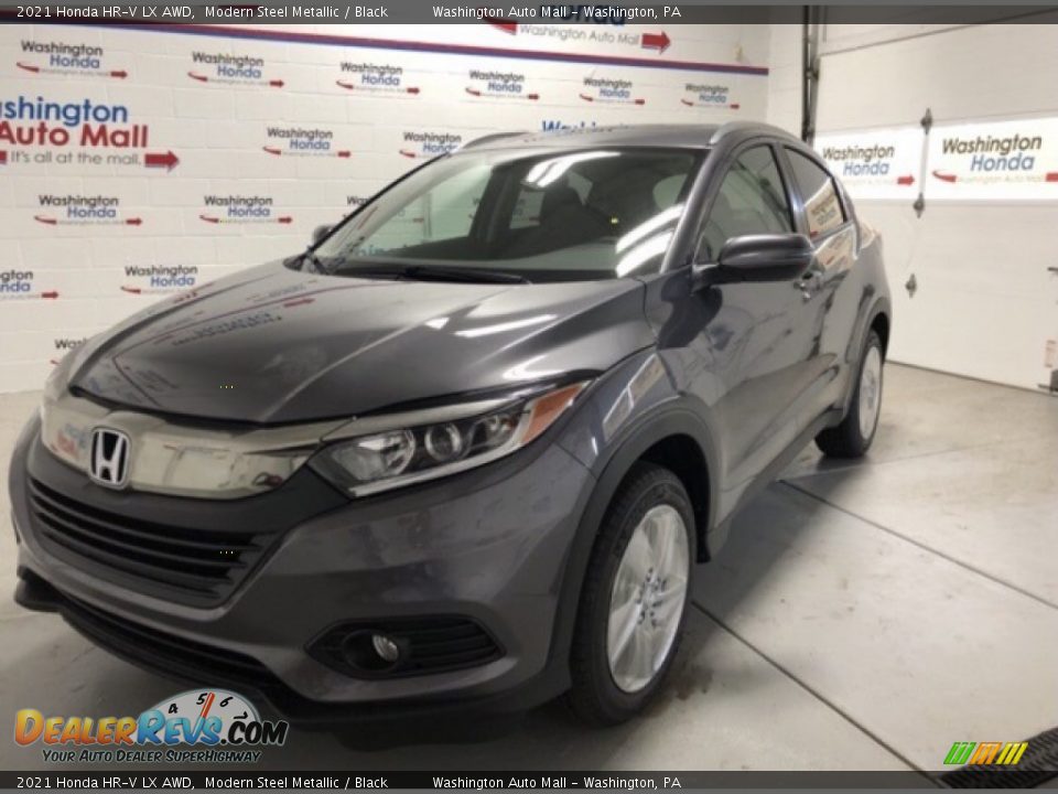 2021 Honda HR-V LX AWD Modern Steel Metallic / Black Photo #1