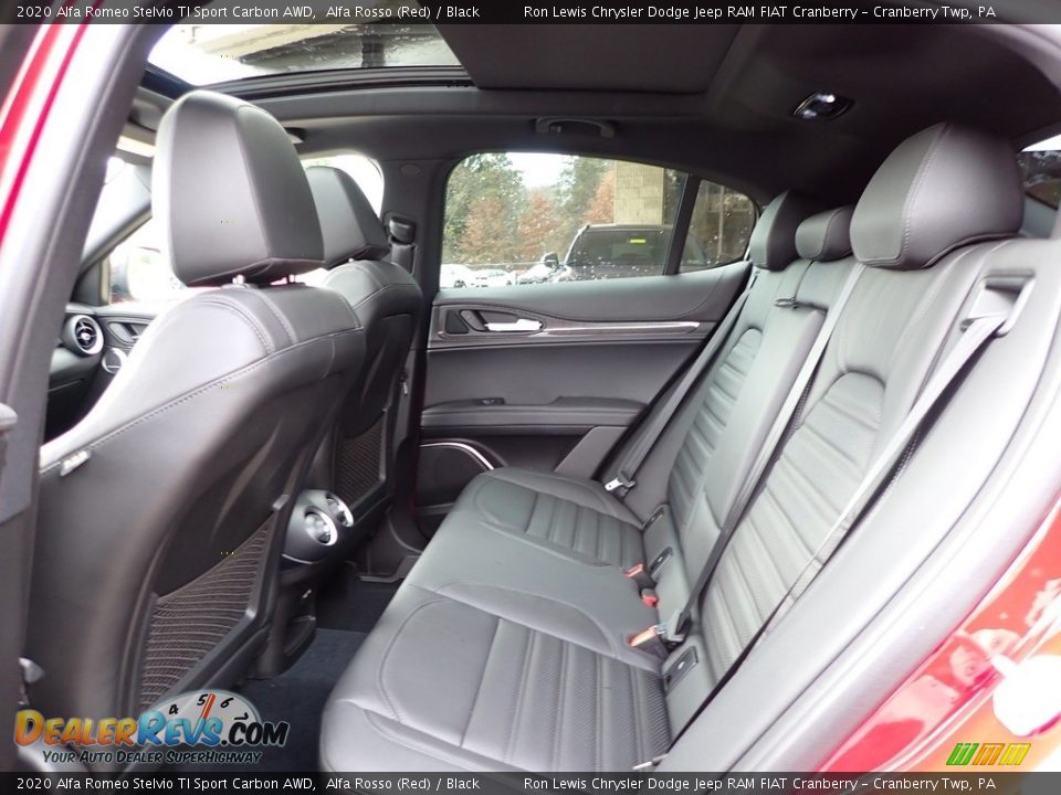 Rear Seat of 2020 Alfa Romeo Stelvio TI Sport Carbon AWD Photo #14