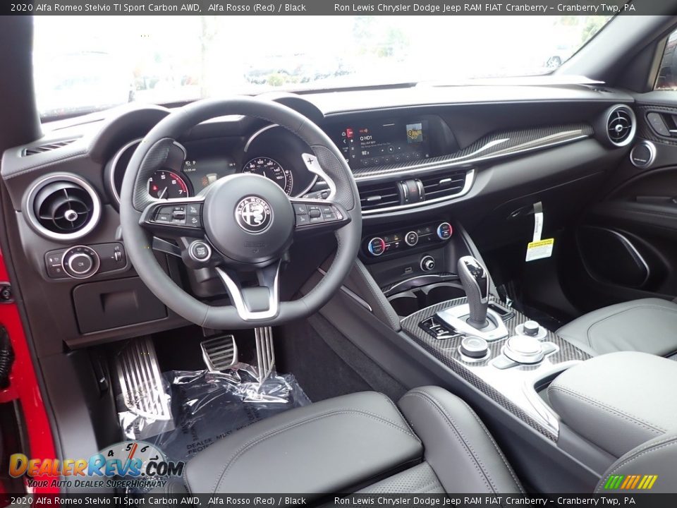 Black Interior - 2020 Alfa Romeo Stelvio TI Sport Carbon AWD Photo #15