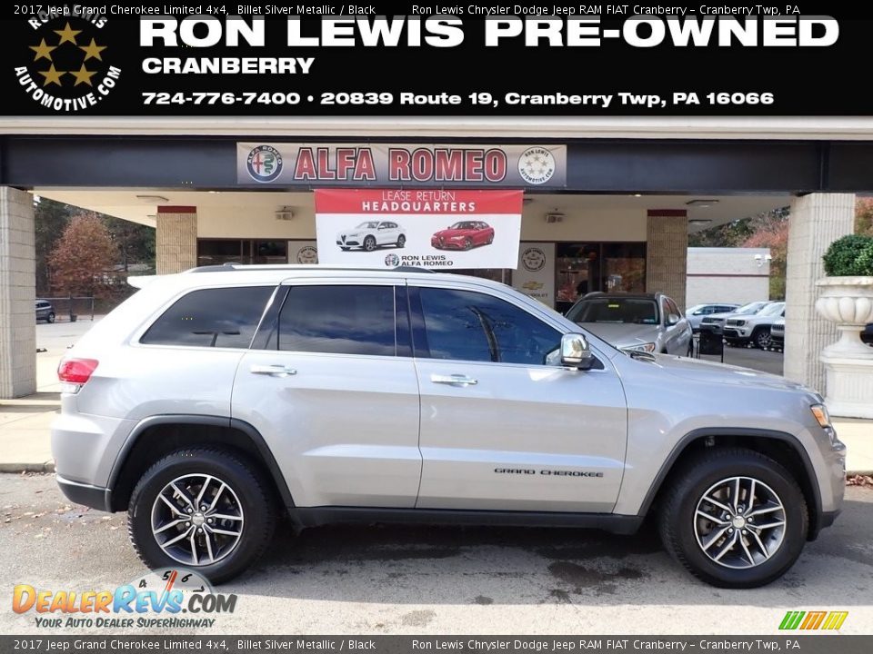 2017 Jeep Grand Cherokee Limited 4x4 Billet Silver Metallic / Black Photo #1