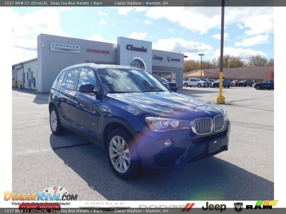 2017 BMW X3 xDrive28i Deep Sea Blue Metallic / Black Photo #1