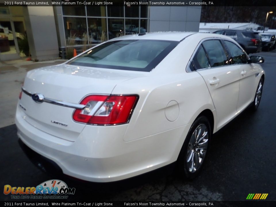 2011 Ford Taurus Limited White Platinum Tri-Coat / Light Stone Photo #2